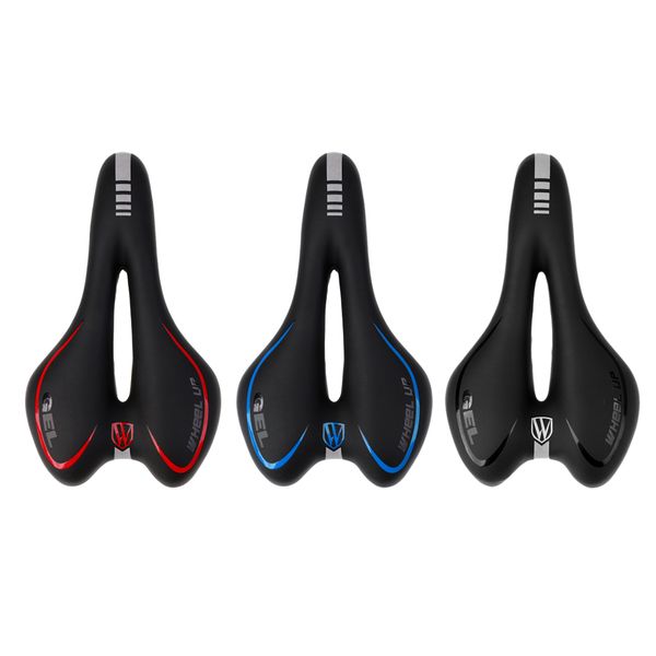 

bicycle pvc leather mountain bike seat thick pad hollow bike saddle