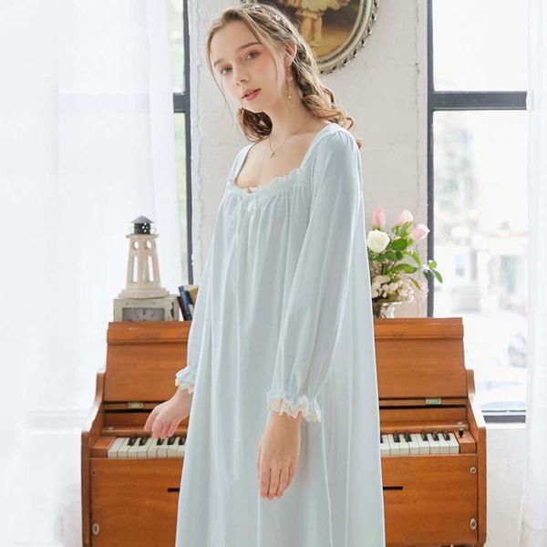 

women's sleepwear roseheart women fashion cotton white blue nightdress nightwear sleepshirts luxury nightgown female gown, Black;red