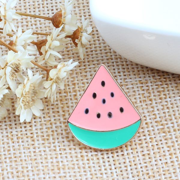 

12 стиль фрукты урожай брошь арбуз клубника эмаль pin badge черри броши для женщин мужские украшения аксессуары pins подарок, Gray