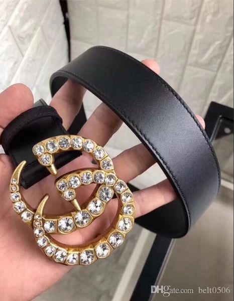 

2019 belt gold buckle belt women and men new genuine leather promotional luxury buckle brand designer fashion, Black;brown