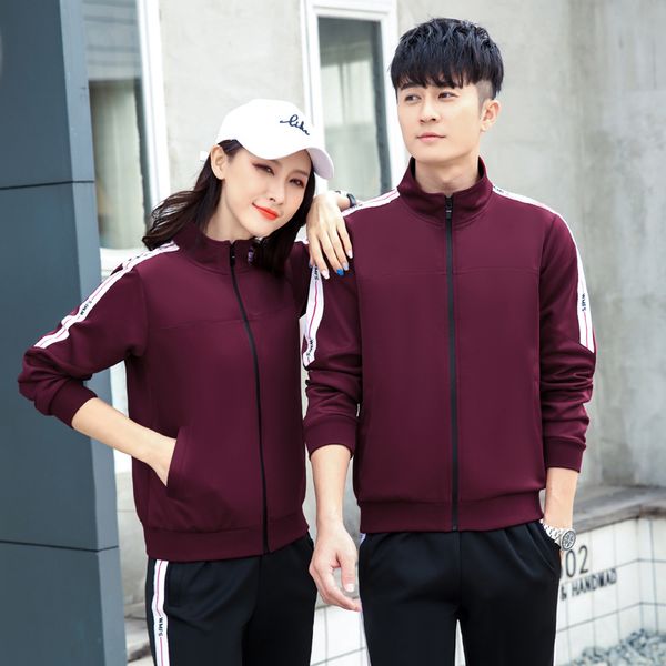 

women/ men sportswear suit outdoor running sport suits 8-9, Black;blue