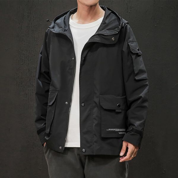 

человек куртки осень повседневный bomber jacket solid ветровка streetwear hoodie zipper plus размер куртки фуфайки jaqueta мужчина для, Black;brown