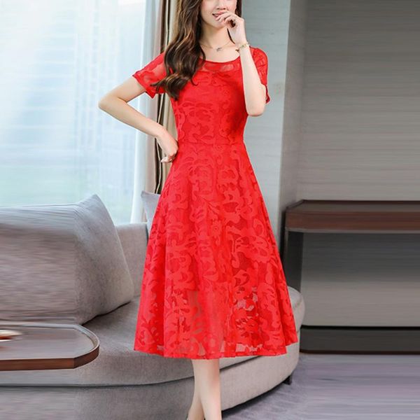 

chanese style mesh lace solid dress women fashion ruffles long sleeve dresses female o-neck autumn spring dress women vestidos#g, Black;gray