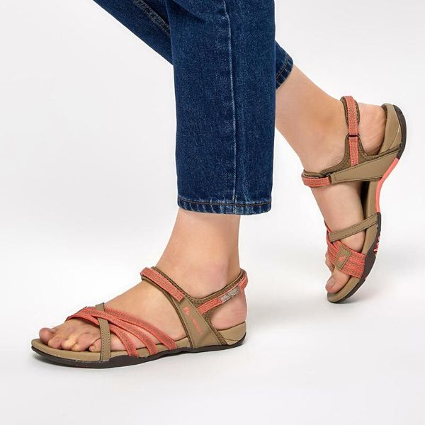 

flo eftal burgundy women 's sandals lumberjack, Black