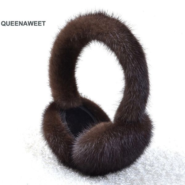 

001 new women plush genuine real fur earmuff winter real fur earmuffs winter accessories women ear warmer solid ladies, Blue;gray
