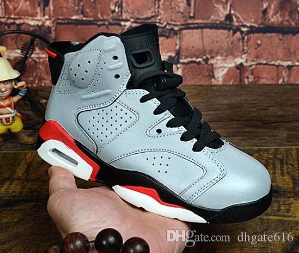 

j6 6s psg shoes kids children's basketball shoes 3m refletive athletic sports running shoes for boy boots online gym jogging 6 ring 28