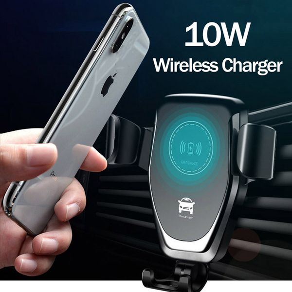

Fa t qi 10w wirele car charger air vent mount phone holder for iphone x x max xr am ung huawei p20 xiaomi phone holder