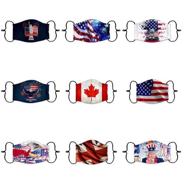 

2020 new washable elastic mascherine mouth masks camo print designer 4 layer earloop dust filtrition face mask for man woman #2411