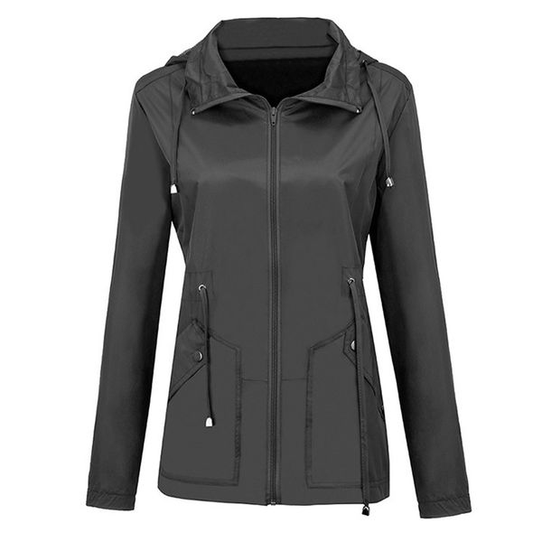 

2019 new clothes women overcoat waterproof lightweight rain jacket detachable hooded coat black chalas de verano mujer, Tan;black