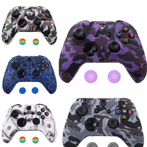 

6jgut replacement shell soft touch faceplate upper front one grip side rails cover case for xbox one slim handle repair controller s