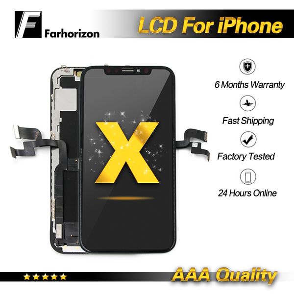 

For iPhone X LCD Replacement 3D Touch Screen Digitizer Full Assembly Grade AAA LCD Display Black Color 5.8 inch Free DHL Shipping