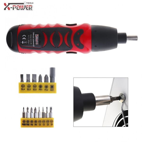 

mini electric screwdriver handle 6v battery operated cordless screwdrivers with bidirectional switch for household maintenance