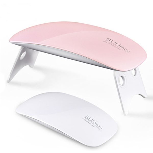 

6w white nail dryer machine uv led lamp portable micro usb cable home use nail uv gel varnish dryer 6 led lamp art tools