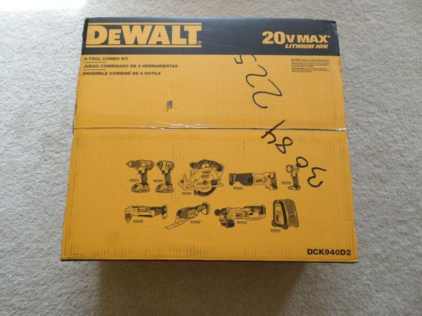 

Dewalt dck940d2 max 20v lithium ion 9 tool combo kit brand new