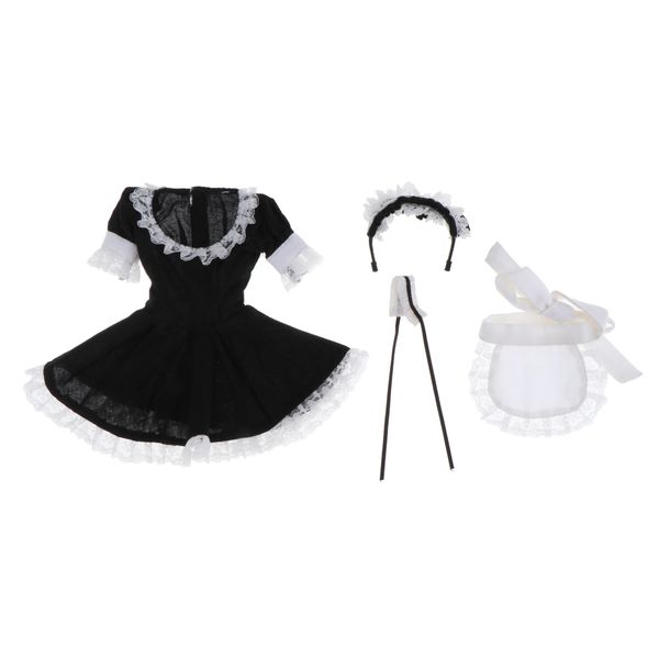 

lovely maid uniform servant clothes for 1/4 bjd princess dolls