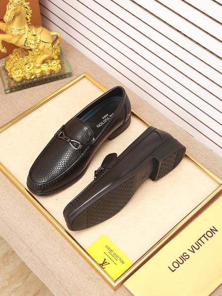 

luxury triple fashiondesigner men's formal party casual shoes the shoes made of real leather platform business office men's shoes, Black