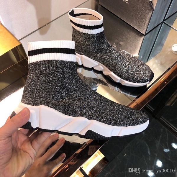 

designer luxury sock shoes sneakers speed trainer sock race runners shoes men and women luxury shoe black fz18072611