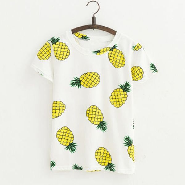 

women summer short sleeve floral shirt loose t shirt casual tee, White