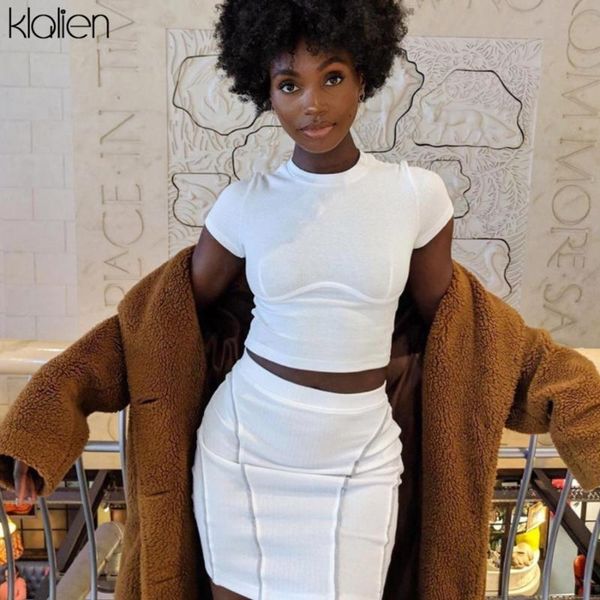 

klalien simple casual white cotton short t shirt women solid color soft slim female crop japan college kawaii sweet style