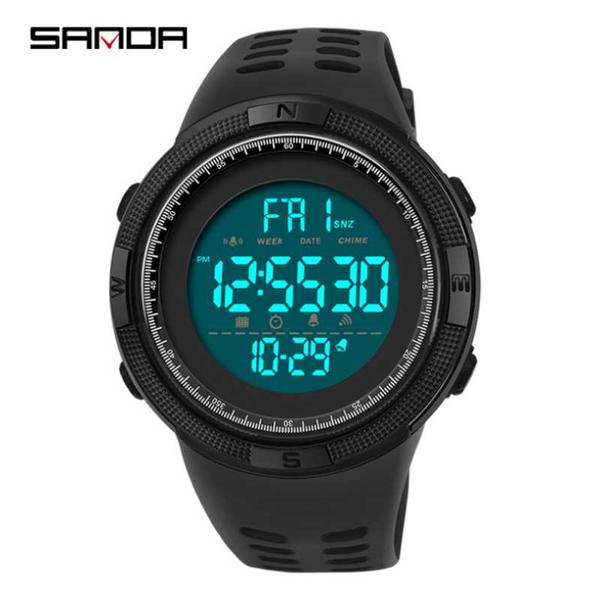 

waterproof digital watch men sport watches electronic led male wrist watch for men clock sanda brand army wristwatch, Slivery;brown