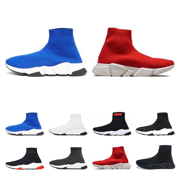 

balenciaga black Socks shoes Designer 2019 Mens women Boots sneaker new style Triple white and Black elastic fabric size 36-45