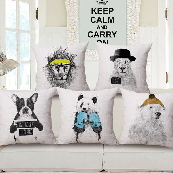 

originality cartoon thickening cotton pillow cushion sketch animal back cushion
