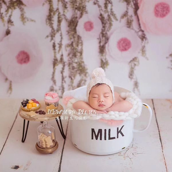 

dvotinst newborn pgraphy props for baby iron posing milk cup posing tub fotografia accessories studio shoots p props, Yellow
