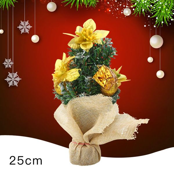 

mini 25cm christmas tree xmas decoration gift ornaments creative 3 color