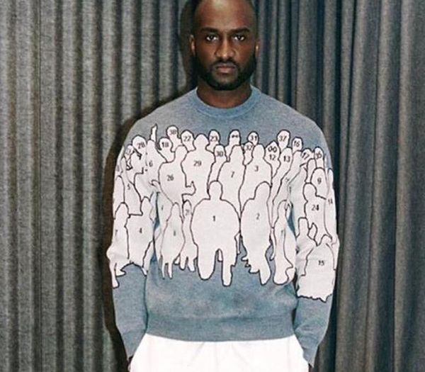 

19fw эскиз полушерстяные свитер crewneck вязать пуловер мужчины женщины пара зима теплый свитер свободного покроя с длинными рукавами улично, White;black