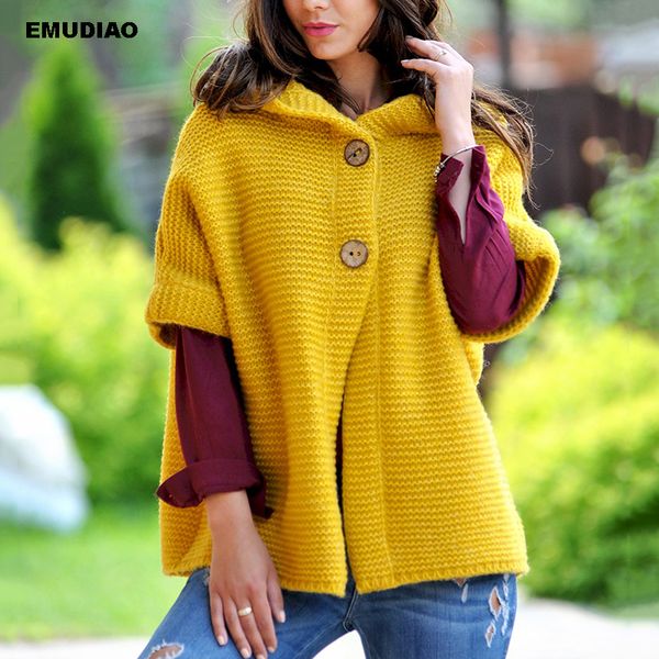

women's knits & tees hooded cardigan sweater women breasted knitted cardigans woman winter 2021 casual solid knitwear clothes feminine, White