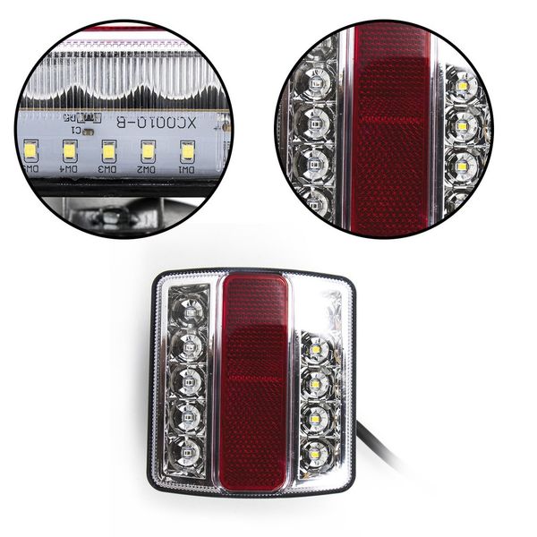 

new1pair 15lamps double-color tail slight brake lights rear light