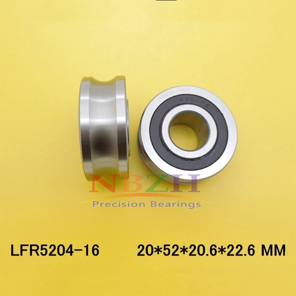 

2pcs abec-5 16 mm track lfr5204-16 npp lfr5204 kdd groove track roller bearings 20*52*20.6 mm (precision double row balls