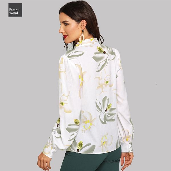 

blouses white tie neck applique textured women 2019 spring modern long sleeve elegant v neck minimalist and lady