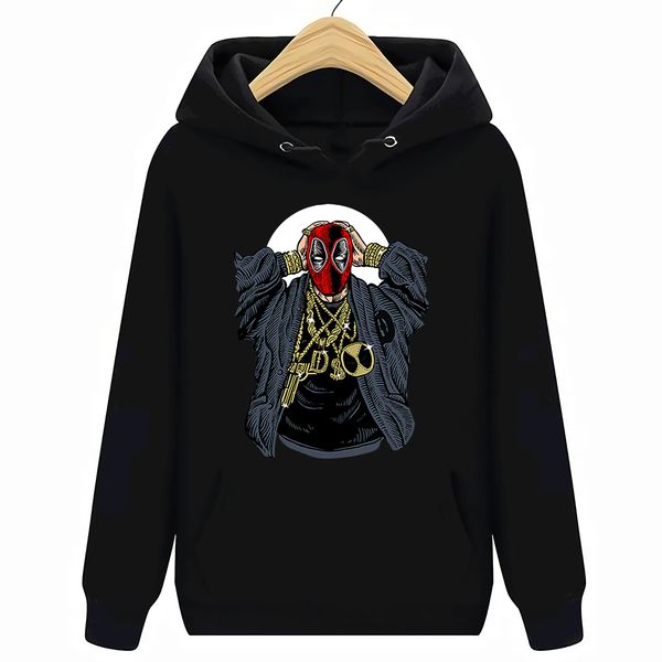 

gangsta pool hoodies mens funny dead hip hop rapper hero hoodies sweatshirts s-xxxl, Black