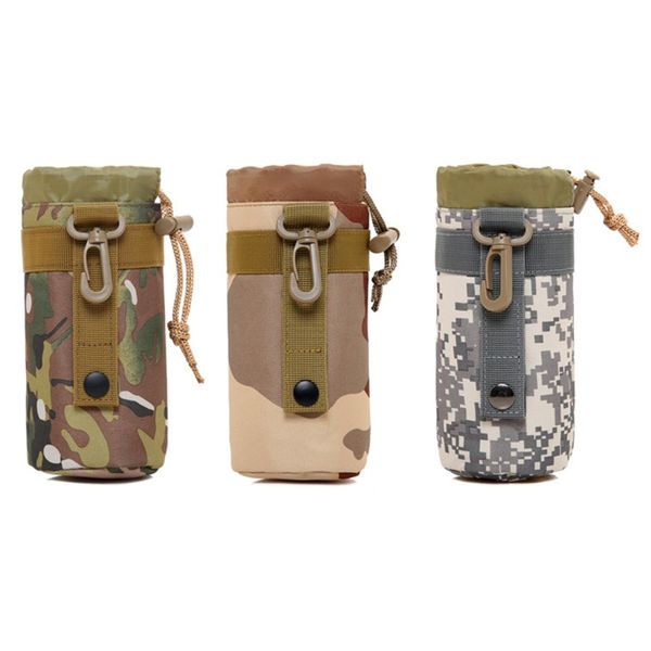 

water kottles pouch bag outdoor sports camouflage drawstring portable water bottle pouch holder carrier with yolle system bags l