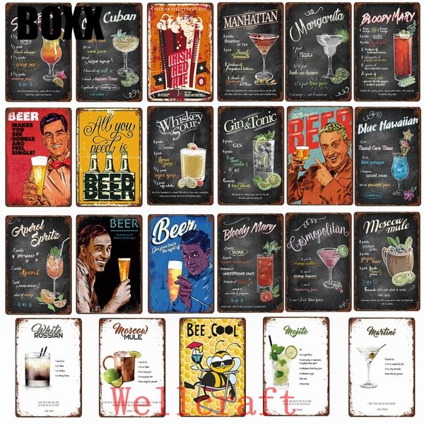 

cocktail beer chalk drawing bloody marry old cuban blue hawaiian bar dercoration