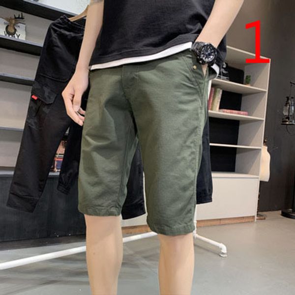 

shorts men's trend five pants summer slim cotton casual thin section wild, White;black