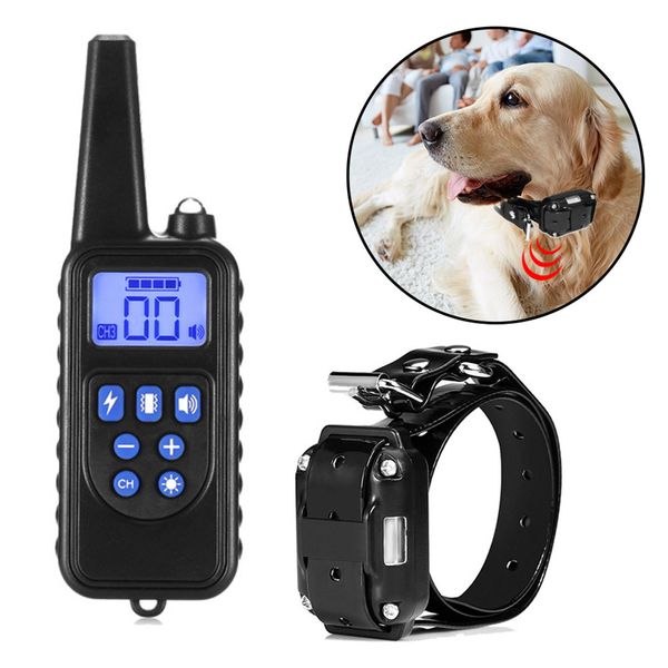 

800m electric dog training collar waterproof lcd remote electric pet collars for dogs training rechargeable dog training collars