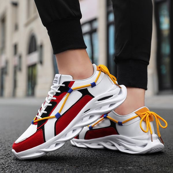 

stylish designer retro sneakers men casual shoes fashion tide jogging trainers shoes outdoor non-slip walking zapatillas, Black