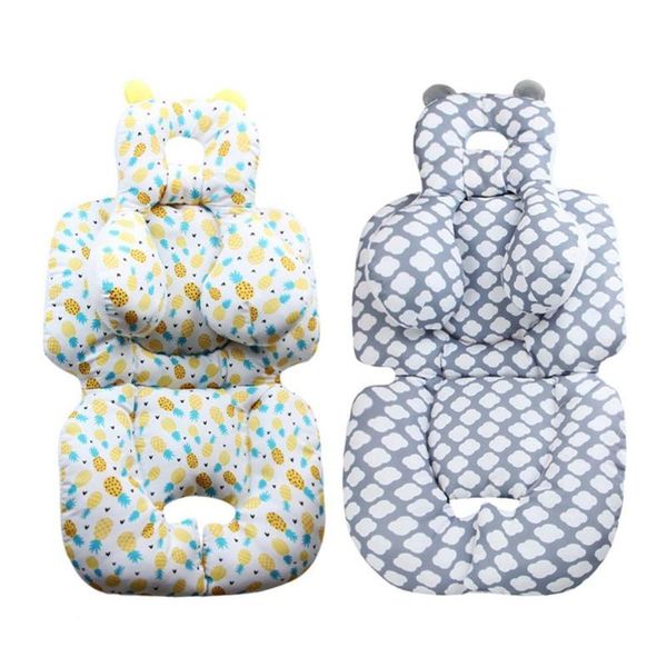 

stroller cushion pineapple&cloud printed carriage baby soft seat pad cover infant pram head neck protect cotton mat accessory