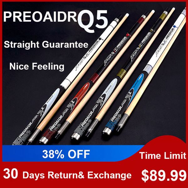 

preoaidr q5 pool stick 13mm 11.5mm tip size leather wrap