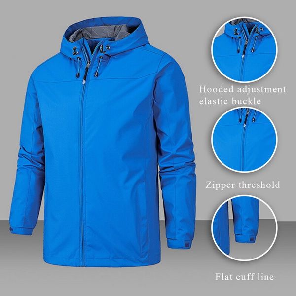 

calofe men's waterproof jackets warm winter windproof black coats 2019 hooded zip up outwear male coat outdoor sportswear, Black;brown