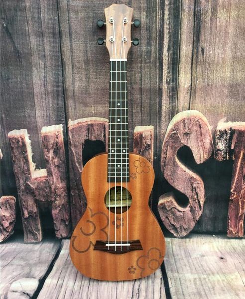 

красивая 23-дюймовый sapele укулеле начинающий музыкальный инструмент укулеле четырехструнная маленькая гитара бесплатная доставка