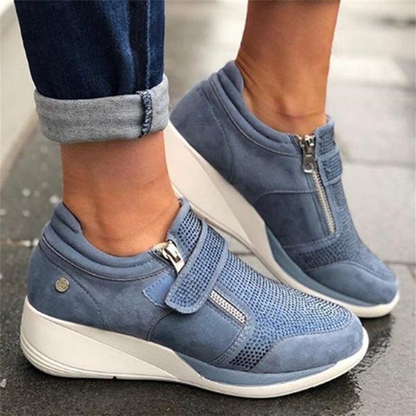 

oeak drop shipping 2019 women's flats fashion breathable casual sports pure color platform shoe sneaker sell, Black