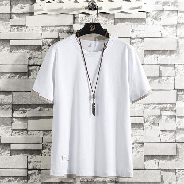 

2020 brand design summer street wear europe fashion men cotton tshirt casual short sleeve for men and women asian size m-2xl, White;black