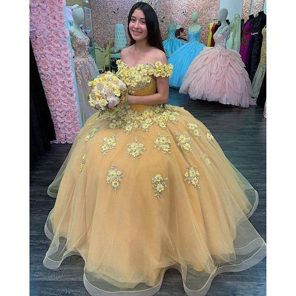 

off shoulder luxurious lace beaded quinceanera prom dresses hand made flowers tulle evening party sweet 16 dress, Blue;red