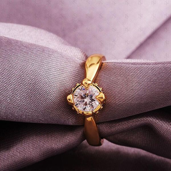 

gemstone rings diamond engagement wedding rings fashion beautifully jewellery brand crystal 18k gold plated wedding crystal diamond rings, Golden;silver