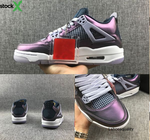 

высочайшее качество travis scotts 4 cactus zapatillas джордон баскетбол обувь мужская 4s фиолетовый замша cactus jack хамелеон спорт обувь c