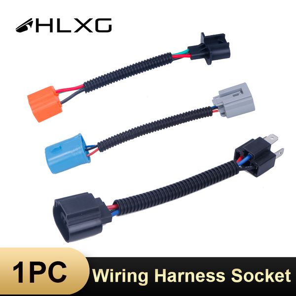 

1pcs 9006 to h11 to h7 h4 9004 9007 h13 h4 coonector wire wiring harness socket connector for headlight fog light adapter