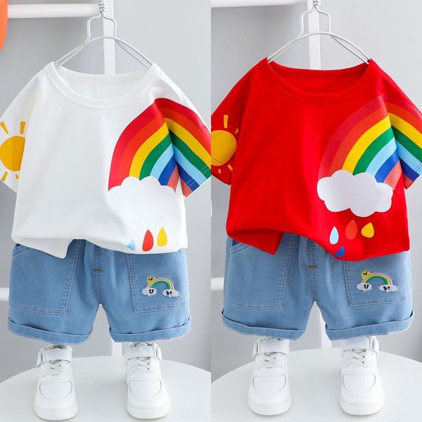 

2020 boy summer short sleeve suit 2 children 1-3 years old baby boy two-piece 2020 set baby boys' suit suit
